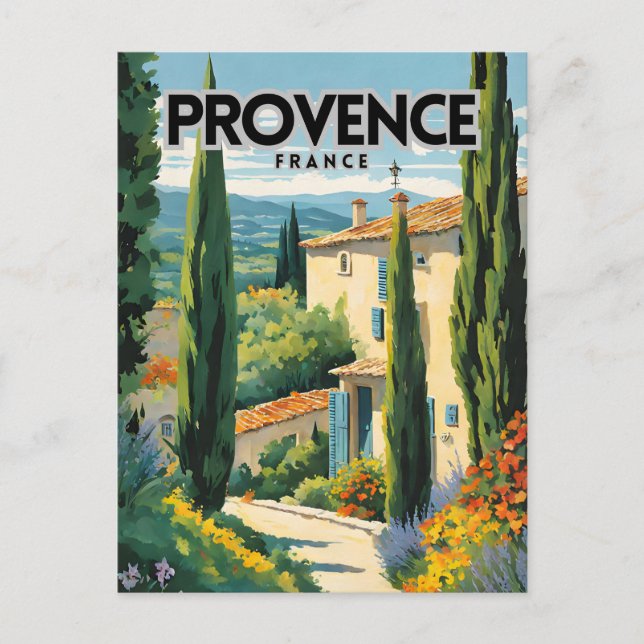 Carte Postale Poster de voyage Provence France (Devant)