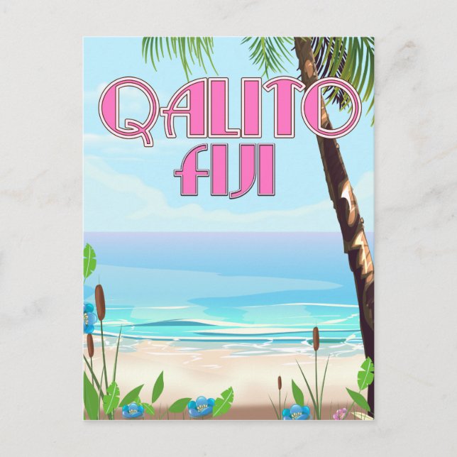 Carte Postale poster de voyage Qalito Fiji (Devant)
