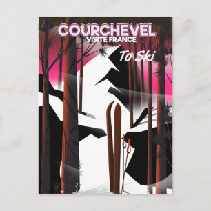Carte Postale poster de voyage ski de Courchevel, France