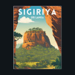 Carte Postale Poster de voyage traditionnel Sigiriya<br><div class="desc">Poster de voyage traditionnel Sigiriya</div>
