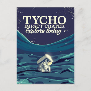 Carte Postale Poster de voyage Tycho Impact cratère