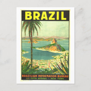 Carte Postale Poster de voyage vintage Brésil