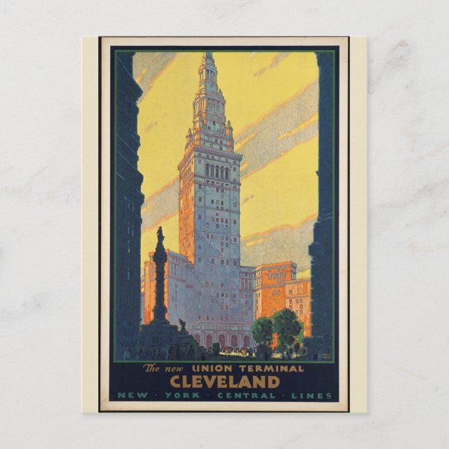 Carte Postale Poster de voyage vintage Cleveland Ohio (Devant)