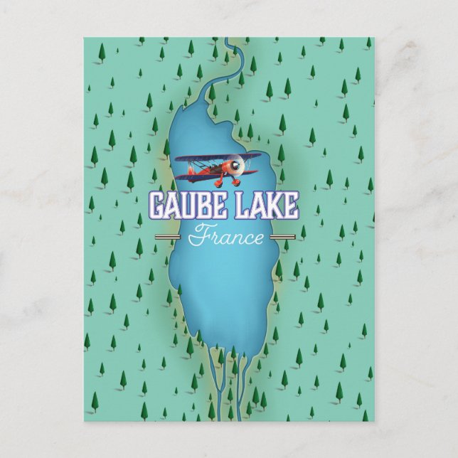 Carte Postale Poster de voyage vintage Gaube Lake France (Devant)
