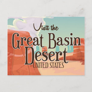 Carte Postale poster de voyage vintage Great Basin Desert.