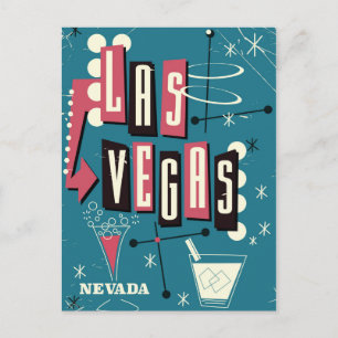 Carte Postale poster de voyage vintage Las Vegas nevada