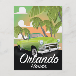 Carte Postale poster de voyage vintage Orlando Florida