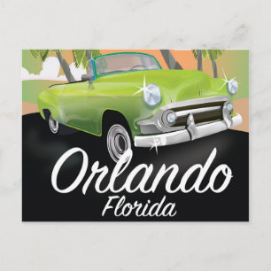 Carte Postale poster de voyage vintage Orlando Florida