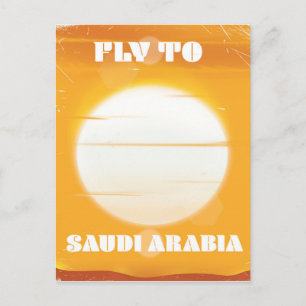 Carte Postale Poster de voyage vintage pour l'Arabie saoudite