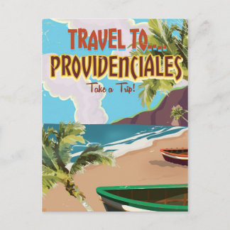 Carte Postale Poster de voyage vintage Providenciales