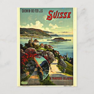 Carte Postale poster de voyage vintage Suisse