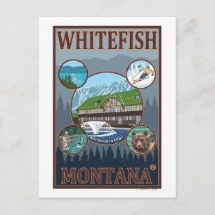 Carte Postale Poster de voyage Whitefish, MontanaScic