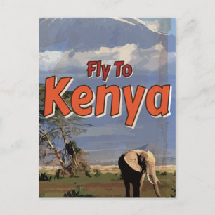 Carte Postale Poster des vacances Vintages au Kenya