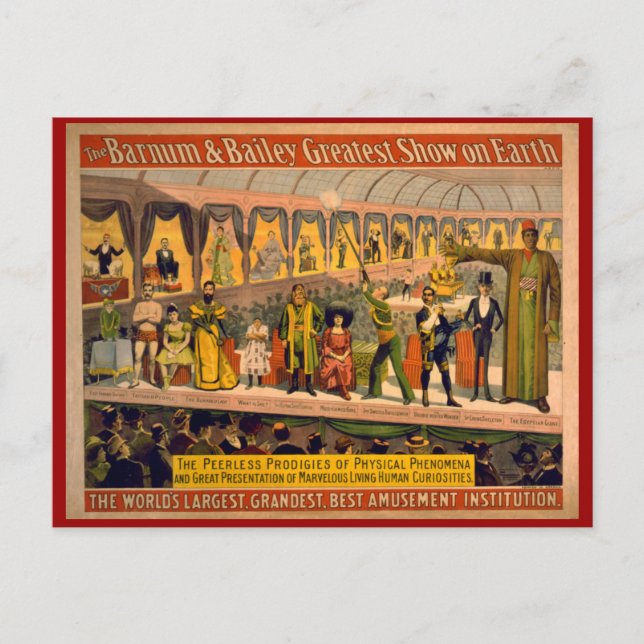 Carte Postale Poster du Barnum et du Bailey Circus (Devant)