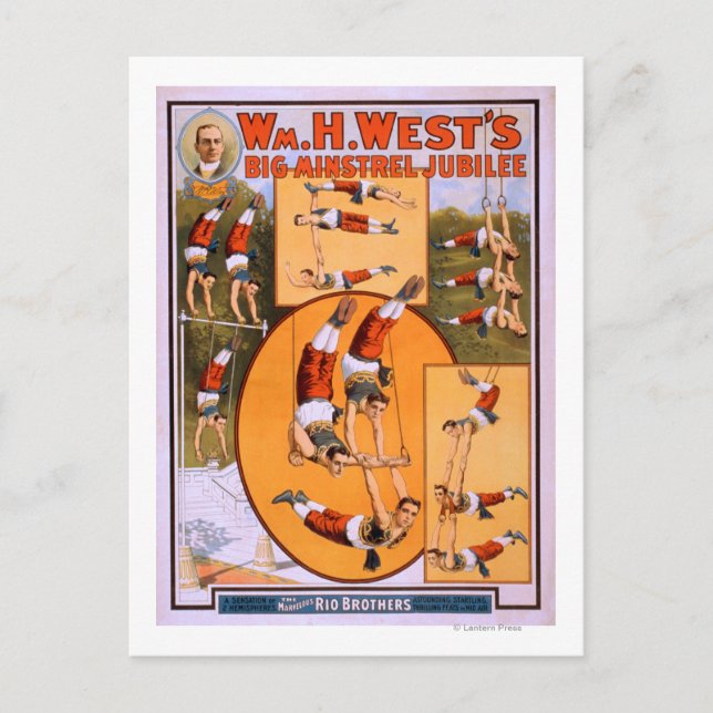 Carte Postale Poster du Big Minstrel JubileeGymnasts West (Devant)