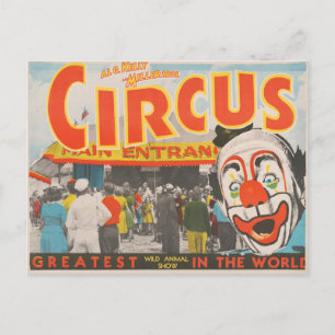 Carte Postale Poster Du Cirque Des Gens Entrant Dans Le Grand Ha