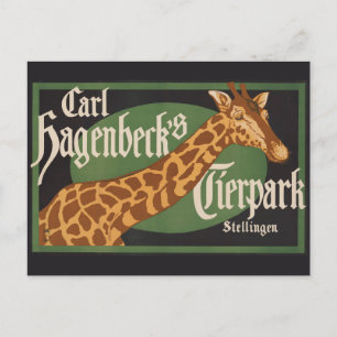 Carte Postale Poster du Cirque Tierpark de Carl Hagenbeck vintag