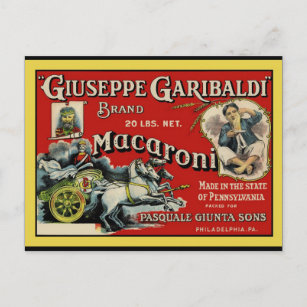 Carte Postale Poster du Étiquette Art vintage Macaroni