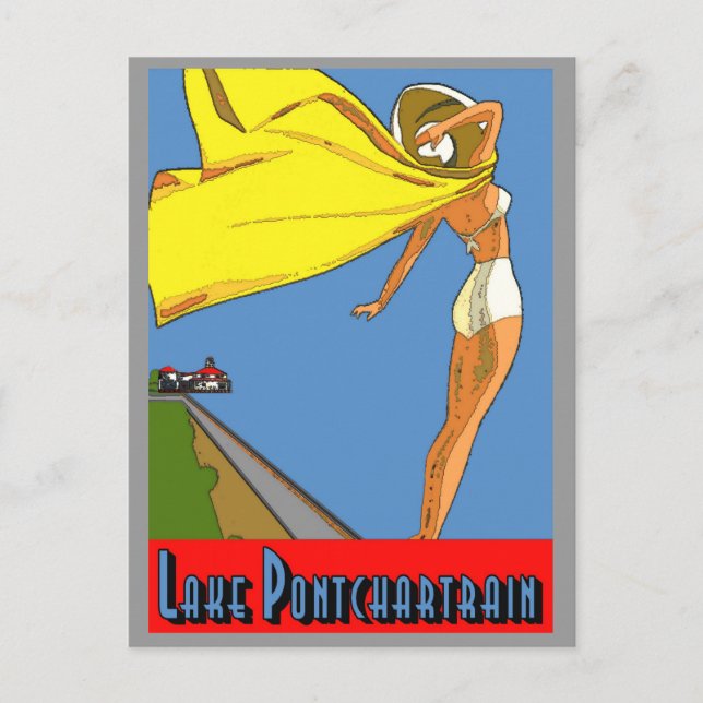 Carte Postale Poster du lac Pontchartrain (Devant)