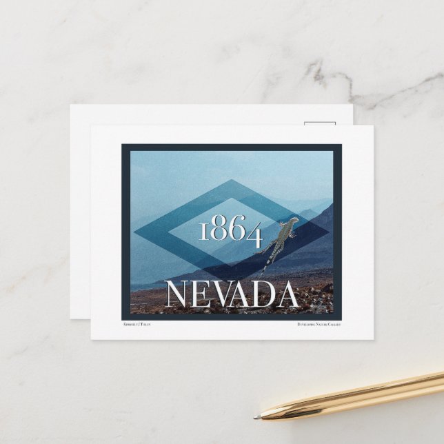 Carte Postale Poster du paysage du Nevada (Devant/Arrière en situation)