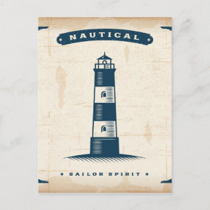 Carte Postale Poster du phare vintage 1