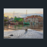 Carte Postale Poster du port de Belize City<br><div class="desc">Entrée du port de Belize City par l'eau à la tombée de la nuit</div>