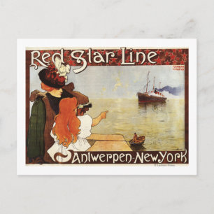 Carte Postale Poster du Promo Red Star Line Croisières à New Yor