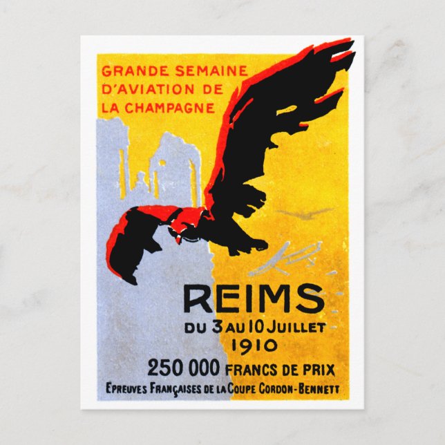 Carte Postale Poster du Reims Air Show 1910 (Devant)