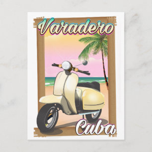 Carte Postale Poster du scooter vintage Varadero Cuba