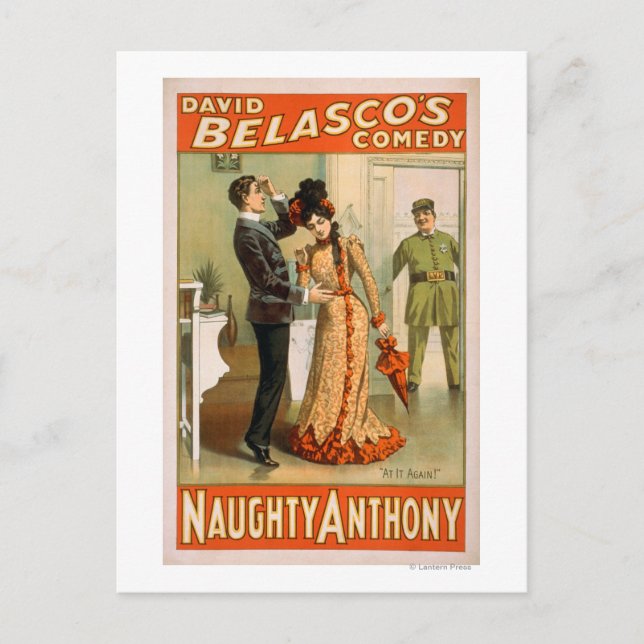 Carte Postale Poster du Théâtre Naughty Anthony "At It Again" (Devant)