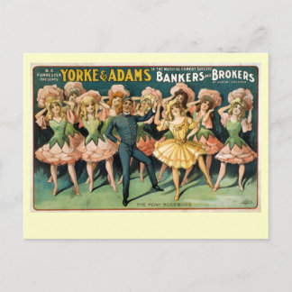 Carte Postale Poster du Théâtre Vintage des banquiers et courtie