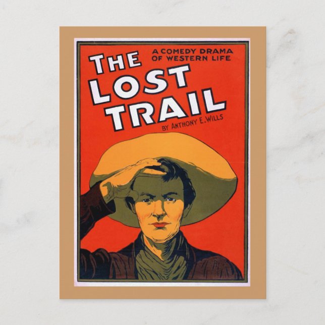 Carte Postale Poster du Théâtre Vintage Lost Trail (Devant)