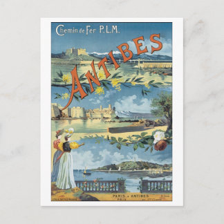 Carte Postale Poster du Vintage voyage Antibes