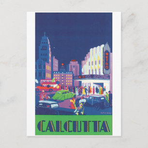 Carte Postale Poster du Vintage voyage Calcutta