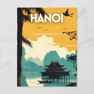 Carte Postale Poster du Vintage voyage de Hanoï