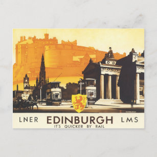 Carte Postale Poster du Vintage voyage d'Edimbourg LNER Fine
