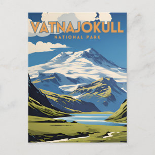 Carte Postale Poster du Vintage voyage du parc national Vatnajok
