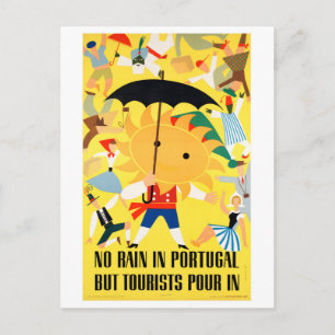 Carte Postale Poster du Vintage voyage portugais restauré
