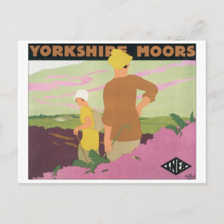 Carte Postale Poster du Vintage voyage Yorkshire Moors