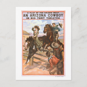 Carte Postale Poster d'un cowboy de l'Arizona dans Big Tent Thea