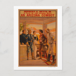 Carte Postale Poster d'un Cowboy Western Arizona