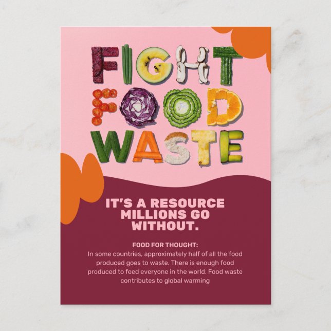 Carte Postale Poster éducatif Fight Food Waste (Devant)