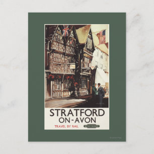 Carte Postale Poster ferroviaire Garrick Inn and Harvard House