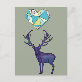 Carte Postale Poster Geo Deer Heart