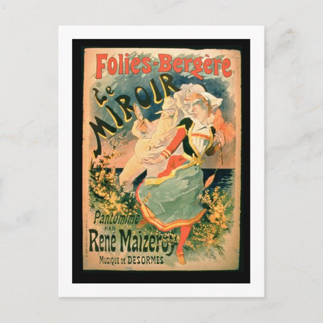 Carte Postale Poster pour 'Le Miroir' aux Folies-Bergere, un pa (Devant)