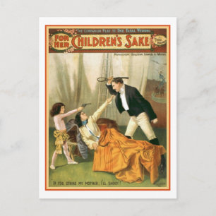 Carte Postale Poster pour le saké de ses enfants Théâtre Vintage
