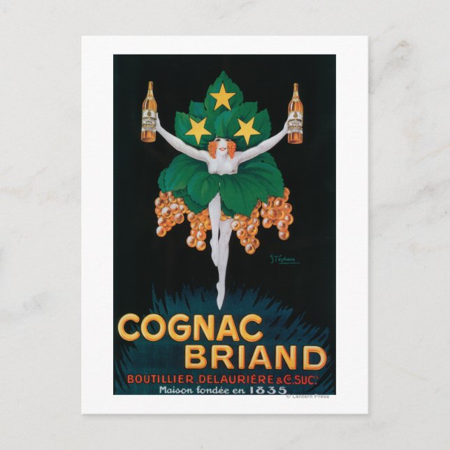 Carte Postale Poster promotionnel de Cognac Briand (Devant)