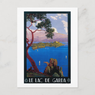 Carte Postale Poster promotionnel de voyage du lac de Garde