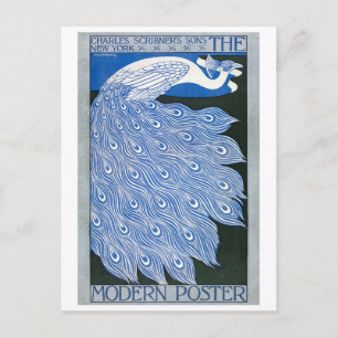 Carte Postale Poster publicitaire Art Nouveau vintage - Peacock