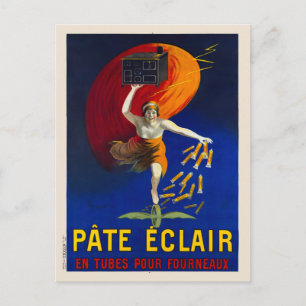 Carte Postale Poster publicitaire Vintage Pate Eclair 1912